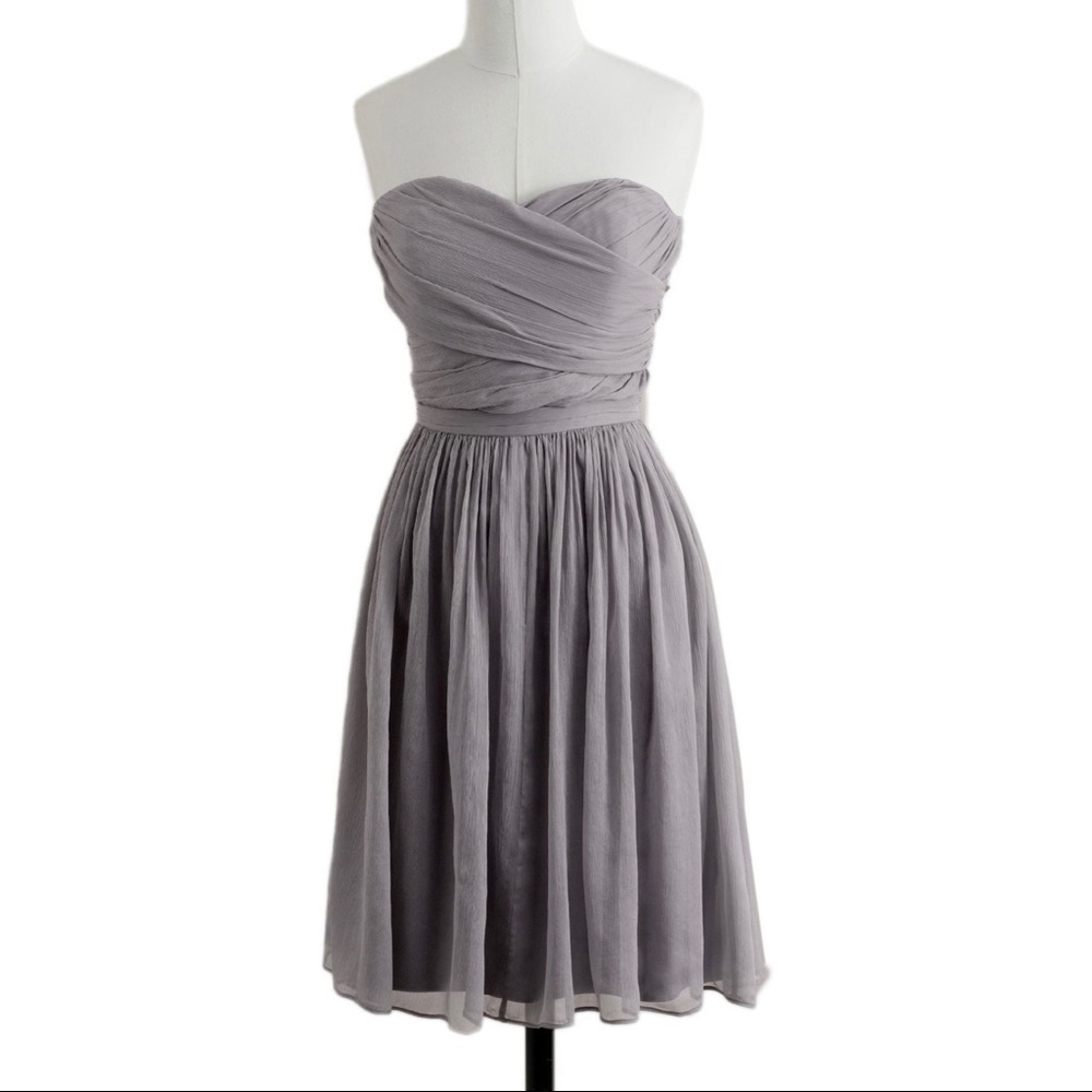 ‼️LAST CALL‼️ J. Crew Arabelle Silk Chiffon Strapless Dress